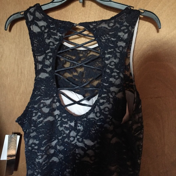 formal prom dress, New With Tags, Short Navy Blue - Picture 3 of 4